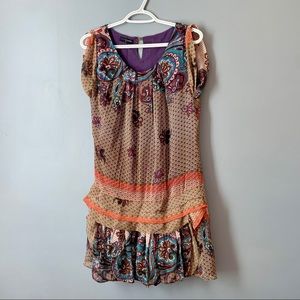 Boutique Boho Western Dress Size Medium